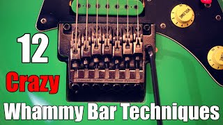 12 CRAZY Whammy Bar Techniques In 2 Minutes and a few seconds [upl. by Ninetta]