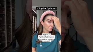 Fuller Brows with Rogaine ✨ Minoxidil Tips for Eyebrow Growth shorts derm skincare [upl. by Anitnauq]