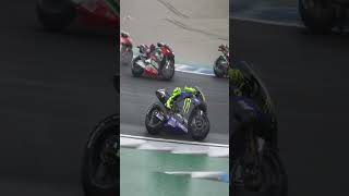 Espargaro Doesnt Accept Being Nudged by Valentino Rossi short shorts [upl. by Leiruh]