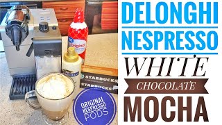 STARBUCKS WHITE CHOCOLATE MOCHA Delonghi Nespresso Latte Cappuccino Espresso Machine Original pods [upl. by Riddle735]