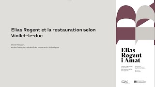 Elias Rogent et la restauration selon Violletleduc [upl. by Rockafellow44]