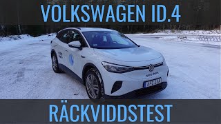 Volkswagen ID4 räckviddstest i 3 grader  Guiden om elbil [upl. by Wappes739]