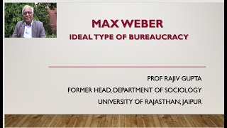 Max Weber Ideal Type of Bureaucracy [upl. by Rebekkah30]