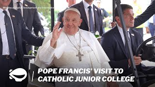 LIVE Pope Francis visit to Catholic Junior College [upl. by Ardnassac]