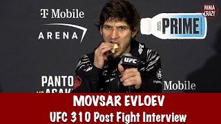 Movsar Evloev believes he can STOP Ilia Topuria amp wants a title shot next  UFC 310 [upl. by Ierbua818]