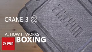 ZHIYUN TUTORIALS  Crane 3S Official Tutorial  Part A EP 01 Unboxing amp Setup [upl. by Landmeier]