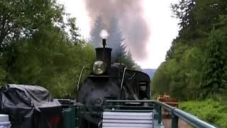 Heisler 91 444 pushes passenger train through the forests of Washington [upl. by Reider]