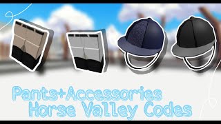 PANTSACCSESORY CODES Horse Valley Roblox [upl. by Aneehc]