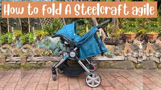 How to fold a Steelcraft Agile Stroller [upl. by Oilenroc262]