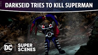 Justice League Unlimited  Darkseid Tries to Kill Superman  Super Scenes  DC [upl. by Eirehs]