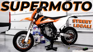 Making the KTM 450 SXF a Street Legal Ripper [upl. by Nyltak666]