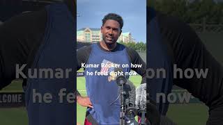 Kumar Rocker talks about how he feels right now rangers kumarrocker [upl. by Nylehtak]