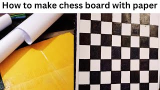 How to make Chess board with paper  chess board crafting with paper chessboard [upl. by Malachy]