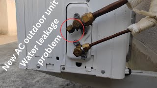 New AC outdoor unit Water leakage problem  ac Outdoor unit water leakage  water leakage in outdoor [upl. by Odin486]