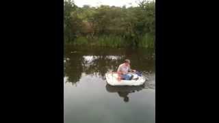 Coracle home built outboard and folding PVCply [upl. by Ynneg349]