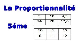 Maths 5ème  La proportionnalité Exercice 18 [upl. by Bradski]