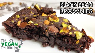 Outrageously Healthy Black Bean Brownies AND DELICIOUS  WFPB DESSERT  The Vegan Test Kitchen [upl. by Thomson]