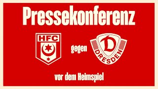 28 Spieltag 202324 Hallescher FC  Dynamo Dresden  Pressekonferenz vor dem Spiel [upl. by Garnet376]