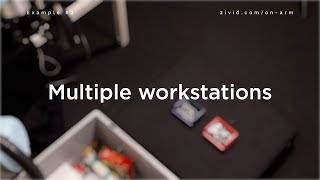 Multiple workstations  Robot mounted 3D camera example  by Zivid [upl. by Akinhoj496]