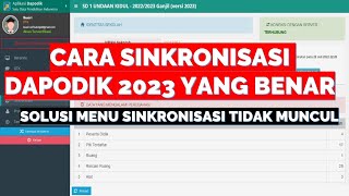 CARA SINKRONISASI DAPODIK 2023 YANG BENAR [upl. by Neryt784]