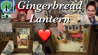 Dollar Tree NEW GINGERBREAD Lighted Lantern Scene [upl. by Norven]