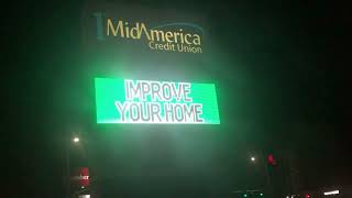 Watchfire sign at MidAmerica Credit Union Forsyth Il [upl. by Carmelina]