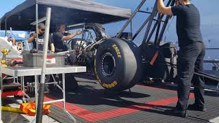 INSANE NHRA Top Fuel Dragster Double Whack Audrey Worm warm up [upl. by Aicre]