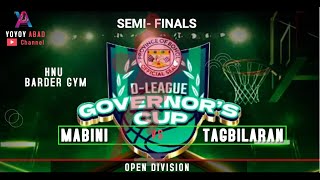 MABINI vs TAGBILARAN  OPEN SEMIFINALS  DLEAGUE GOVERNORS CUP INTERTOWN basketball sport [upl. by Eitsud]