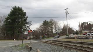 Amtrak Vermonter arrives at Claremont NH 041919 [upl. by Lubet]