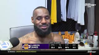 LeBron James POSTGAME INTERVIEWS  Los Angeles Lakers loss to Golden State Warriors 128121 [upl. by Jemena]