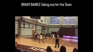 Lethbridge Pronghorns Brady Baines takes a charge in the win over U of Alberta October 2024 [upl. by Aninat]