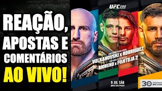 UFC 290  ALEXANDER VOLKANOVSKI VS JAIR RODRIGUEZ  REAÇÃO E COMENTÁRIOS AO VIVO [upl. by Nwadrebma10]