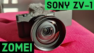 Zomei Wide Angle Converter on my Sony ZV1  Vlogging setup [upl. by Yodlem867]