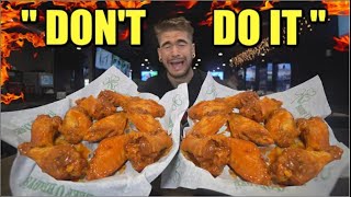 quotIT BURNS IN amp OUTquot PAINFUL HOT WING CHALLENGE  Very Spicy Wing Challenge [upl. by Nhguaved163]