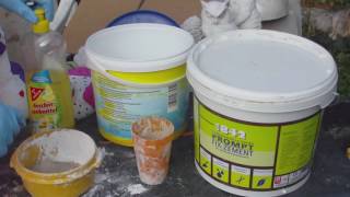 Beton giessen  DIY  Knetbeton  Das Rezept  Variante 1 mit Fix Zement [upl. by Nodlew]