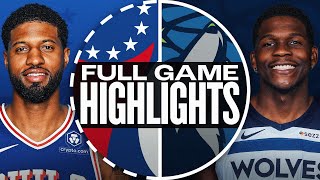 76ERS at TIMBERWOLVES  NBA PRESEASON FULL GAME HIGHLIGHTS  October 11 2024 [upl. by Aznarepse]