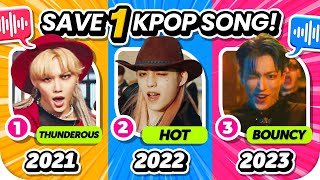 SAVE YOUR FAVORITE SONG🎵🎧 2021 vs 2022 vs 2023 Edition 🔊 ANSWER  KPOP QUIZ 🎮 [upl. by Anaitat]