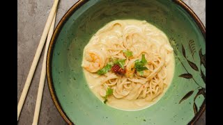 Simple Noodle Soup with Shrimp  SAM THE COOKING GUY [upl. by Anwahs]