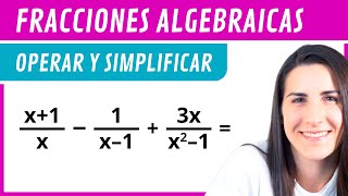 OPERACIONES con FRACCIONES ALGEBRAICAS 🍕 Ejercicio 3 [upl. by Christin533]