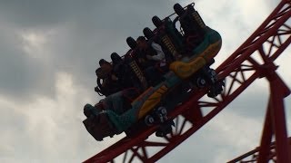 Huracan Achterbahn Offride im Belantis Park Leipzig full HD [upl. by Mallissa705]