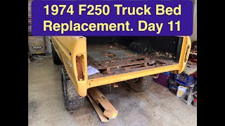 1974 F250 Truck Bed Floor Replacement Day 11 [upl. by Navetse]