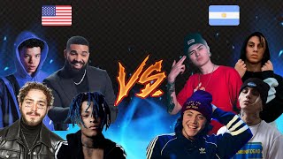 Trap Americano Vs Trap Argentino 3  2018 [upl. by Ahsieker]