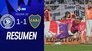 Independiente Rivadavia 1 vs 1 Boca Juniors  TorneoBetano  Resumen  Fecha 10 [upl. by Bathulda]