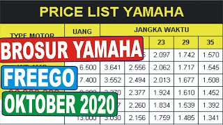 harga kredit yamaha freego oktober 2020 [upl. by Pasquale]