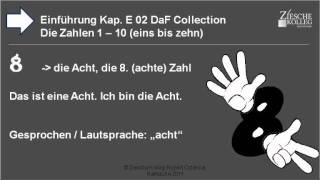 Kap Einführung 02 Die Zahlen von 110 die Acht [upl. by Elwee]