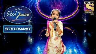 Sugandhas Mind Blowing Presentation Of quotTere Bina Jiya Jaye Naquot  Indian Idol Junior [upl. by Ahsiekrats]