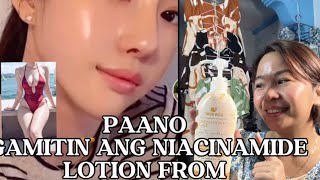 PAANO GAMITIN ANG NIACINAMIDE LOTION FROM BON BEÑE [upl. by Atul]