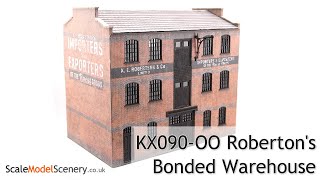 KX090OO Robertsons Bonded Warehouse LaserCut OO Gauge Kit From Scale Model Scenery [upl. by Ahseiym]