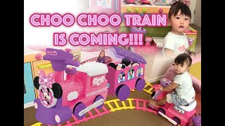 Disney Minnie Mouse Choo Choo Train with Tracks  Ride On For Kids  Kids Playtime [upl. by Joyce]