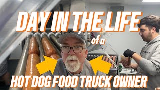 DAY in the LIFE of a HOT DOG FOOD TRUCK OWNER [upl. by Lyford319]